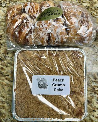 PA-Dutch streusel and peach crumb cake