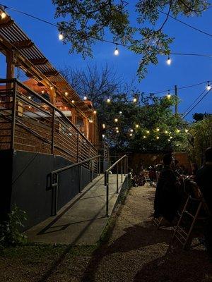 Lower patio area