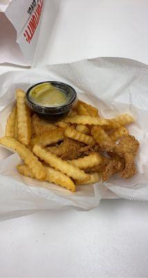 3 piece chicken tenders and fries