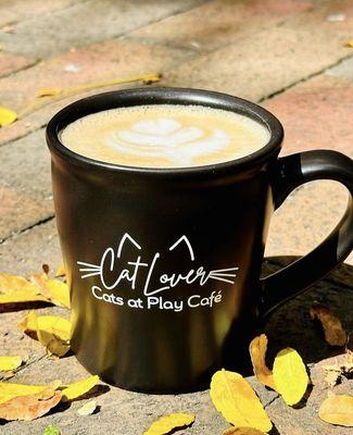 Check out our specialty lattes and grab a mug to take home with you.