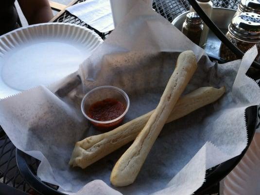 Fresh breadsticks.