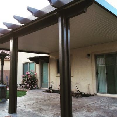 Solid Alumawood Patio Cover Two Color Combination