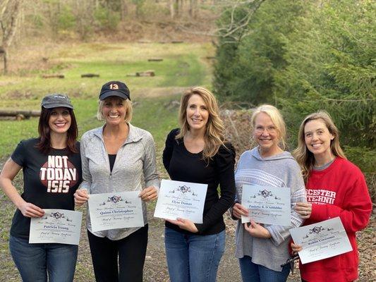 Some highly motivated, energetic, and fun graduates of my pistol permit class.