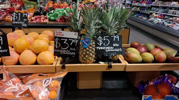 Inside, produce section