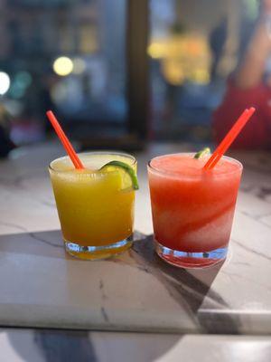 Frozen Mango & Strawberry Margaritas