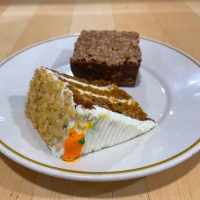 Carrot Cake and Brownie