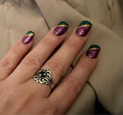 Mardi Gras Nails