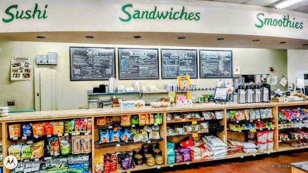 Delicious Deli. Freshly composed sandwiches plus more. Visit the hot steam table to create your own plate. Yum!