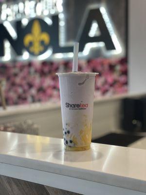 Taro Slush with boba and jelly