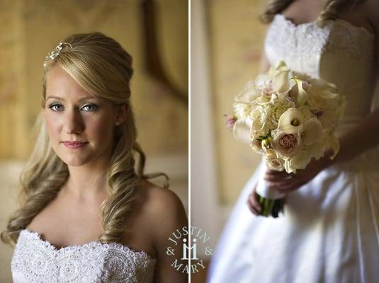 Wedding flowers at Cairnwood Mansion in Bryn Athyn PA by Belvedere Flowers