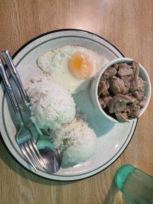 Rice bowl with x chicken adobo