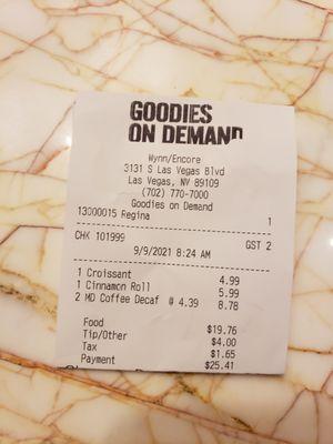 Goodies on Demand bill