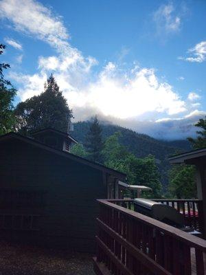 Trinity Alps at 0630 in the morning.