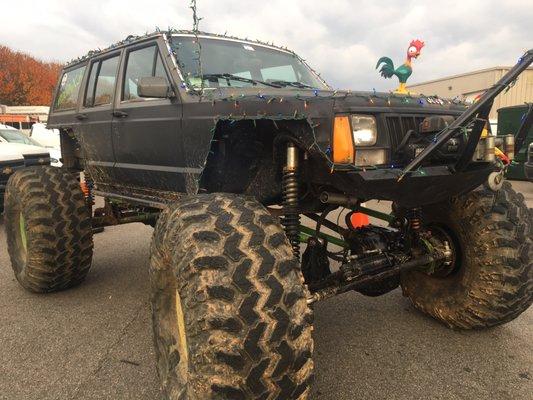 Thank you Mike Gray for your holiday lit, rock crawling jeep.  So cool!