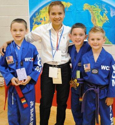 Master Maria, geared up ready to referee.