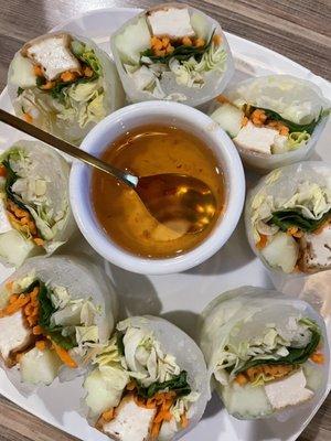 Spring Summer Rolls Glute-Free with tofu