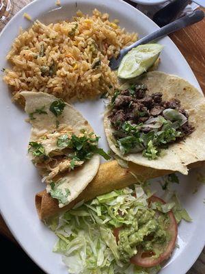 Steak tacos and side of rice kids loved it