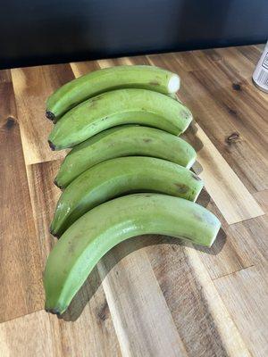 Green bananas