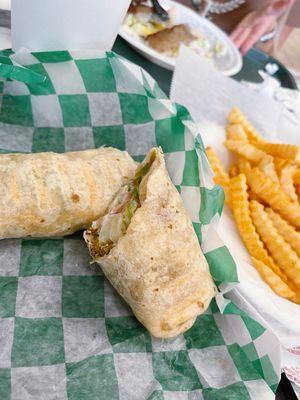 Falafel Wrap & French Fries