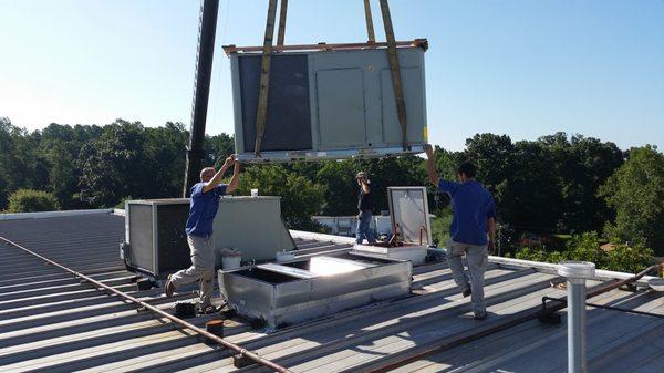 We offer commercial installation for roof top applications.