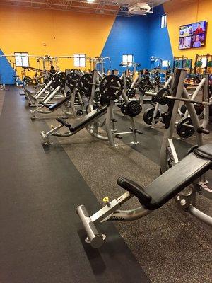 Newly renovated free weight area!