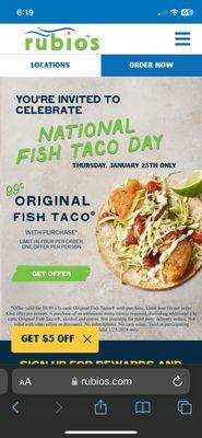 National Fish Taco day, for a select few