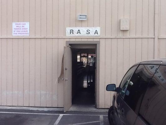 Back side of Rasa Indian Grocery with free parking for our customers.