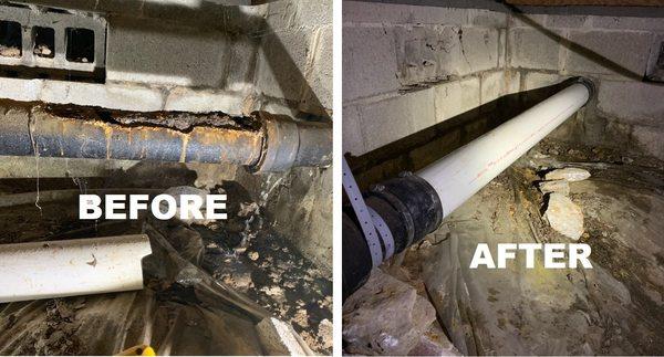 Before and After - plumbing