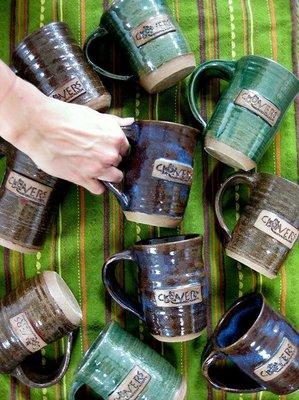 Locally made ceramic mugs from Brush&Trouble Farm!