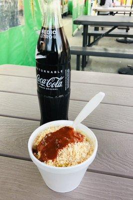 Elote en vaso & a mexican coke