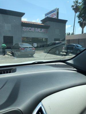 Dirty parking lot. Shoe Palace Van Nuys, do better.