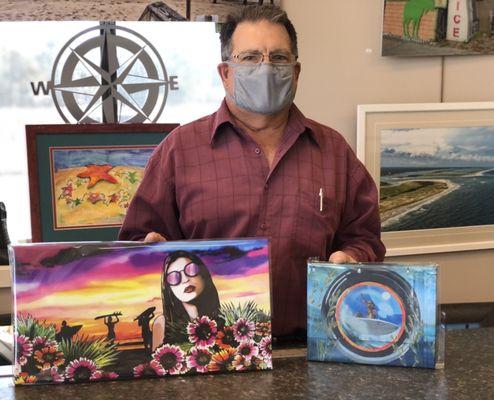 Skip sells art from local artists