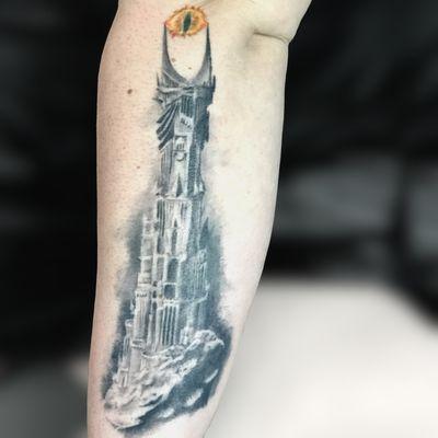 Barad-dûr - the Dark Tower - tattoo by Lhena