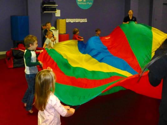 parachute games leads to a ton of giggles