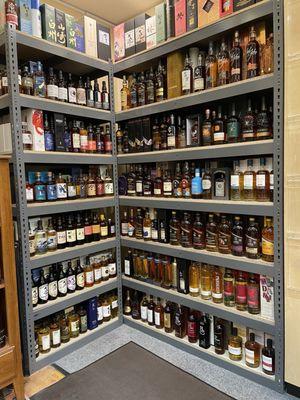 Many options of whiskey