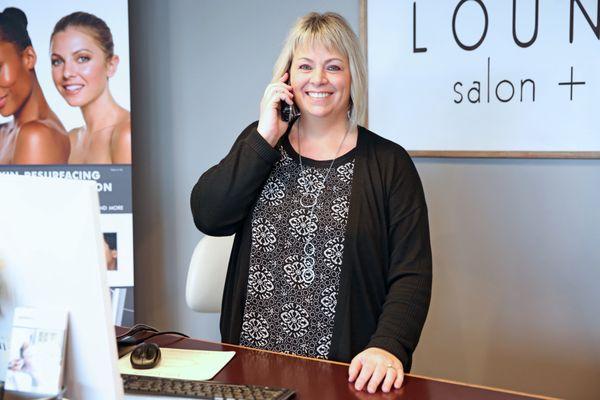 Our receptionist Kelly is here to help you select the right treatment for you!