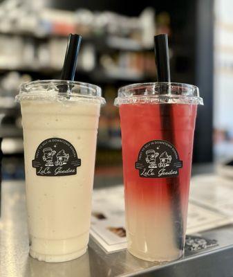 Frozen lemonade & Raspberry Refresher - yum!