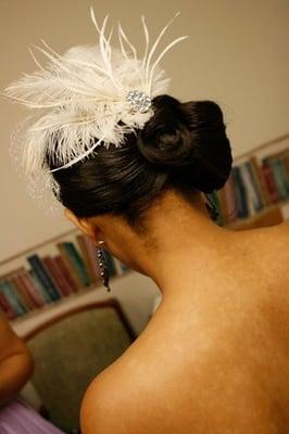 Linda did an amazing job on my wedding up do and sew in weave!