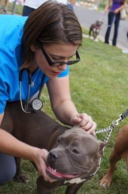 Dr. Douglas volunteering at "A Rotta Love" event.