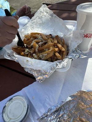 Garlic parm fries