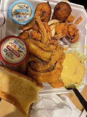 Seafood box without the oysters