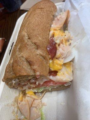 Turkey bacon ranch sub