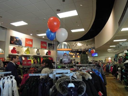 Extensive selection of winter clothing.