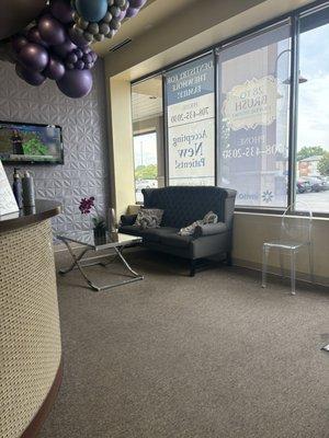 Seating area with couch and tv