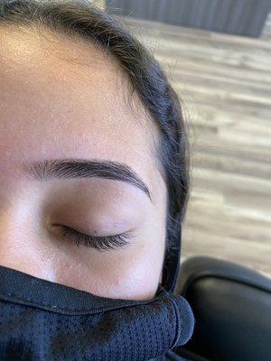 Little sisters eyebrow finished look