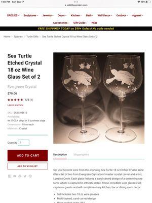 Website of ordered wine glasses