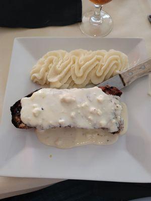 NY Strip with mashed potatoes