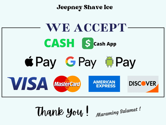 mode of payments accepted