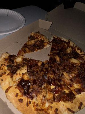 Medium 2 topping bacon chicken and bbq sauce