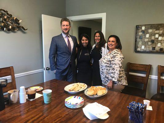 Zeno of Lancaster Law Firm, Stephanie Estrada, Jessica Phelan and Marla Machado at "Paralegal Meet & Greet"